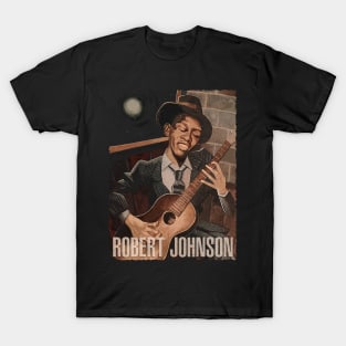 Captivating Charisma Robert Johnson's Enigmatic Presence T-Shirt